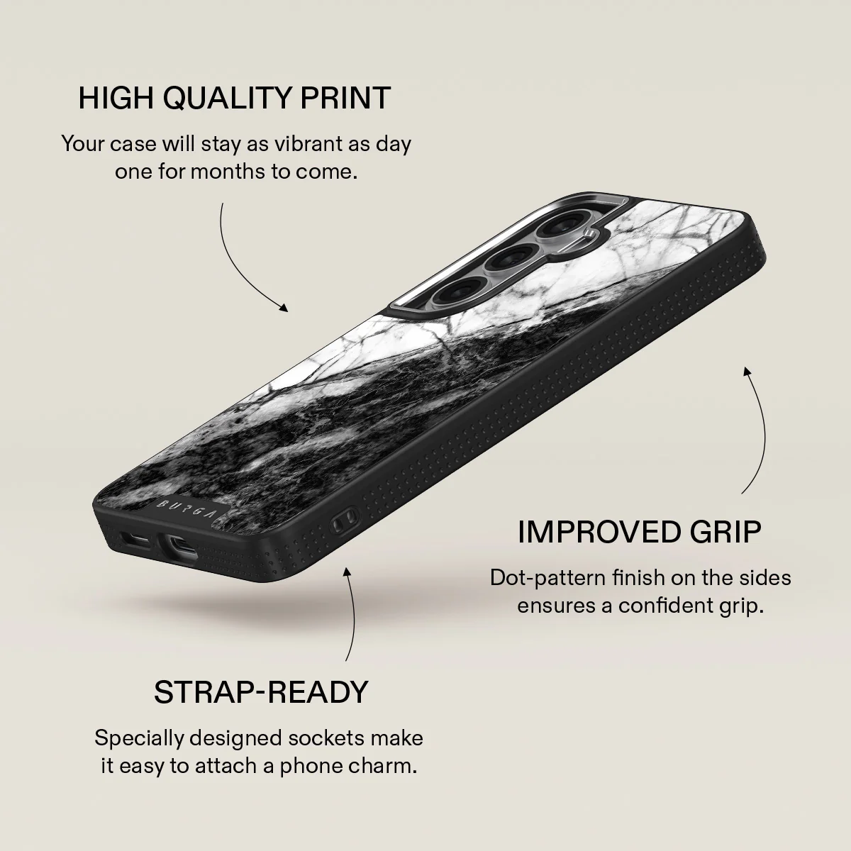 Fatal Contradiction - Black & White Marble Samsung Galaxy S26 Case - Image 23