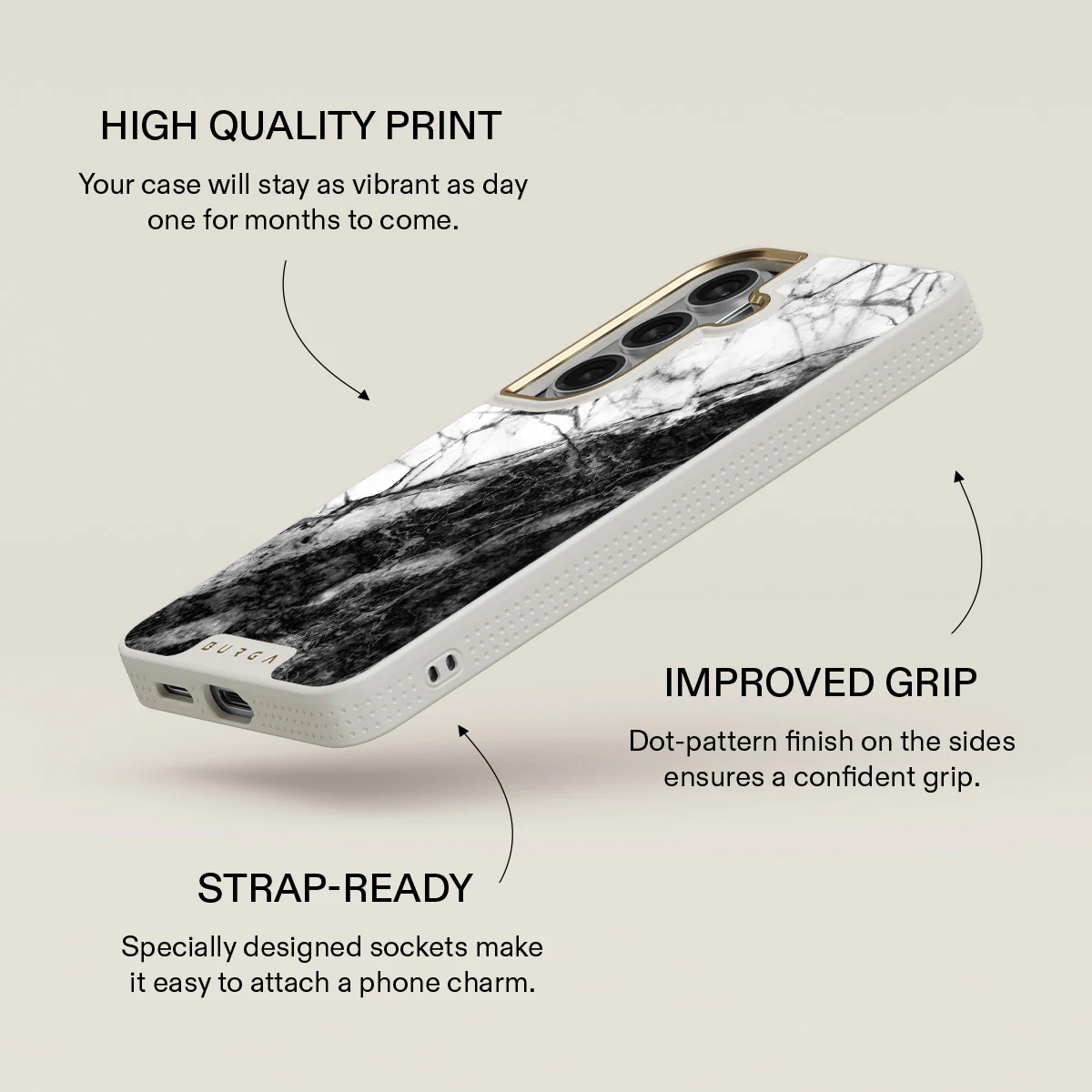 Fatal Contradiction - Black & White Marble Samsung Galaxy S26 Case - Image 30