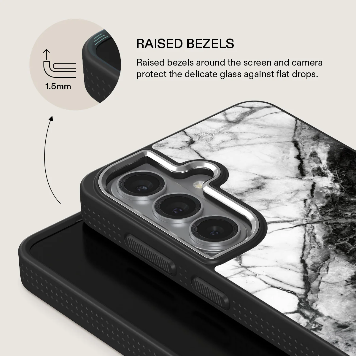 Fatal Contradiction - Black & White Marble Samsung Galaxy S26 Plus Case - Image 22