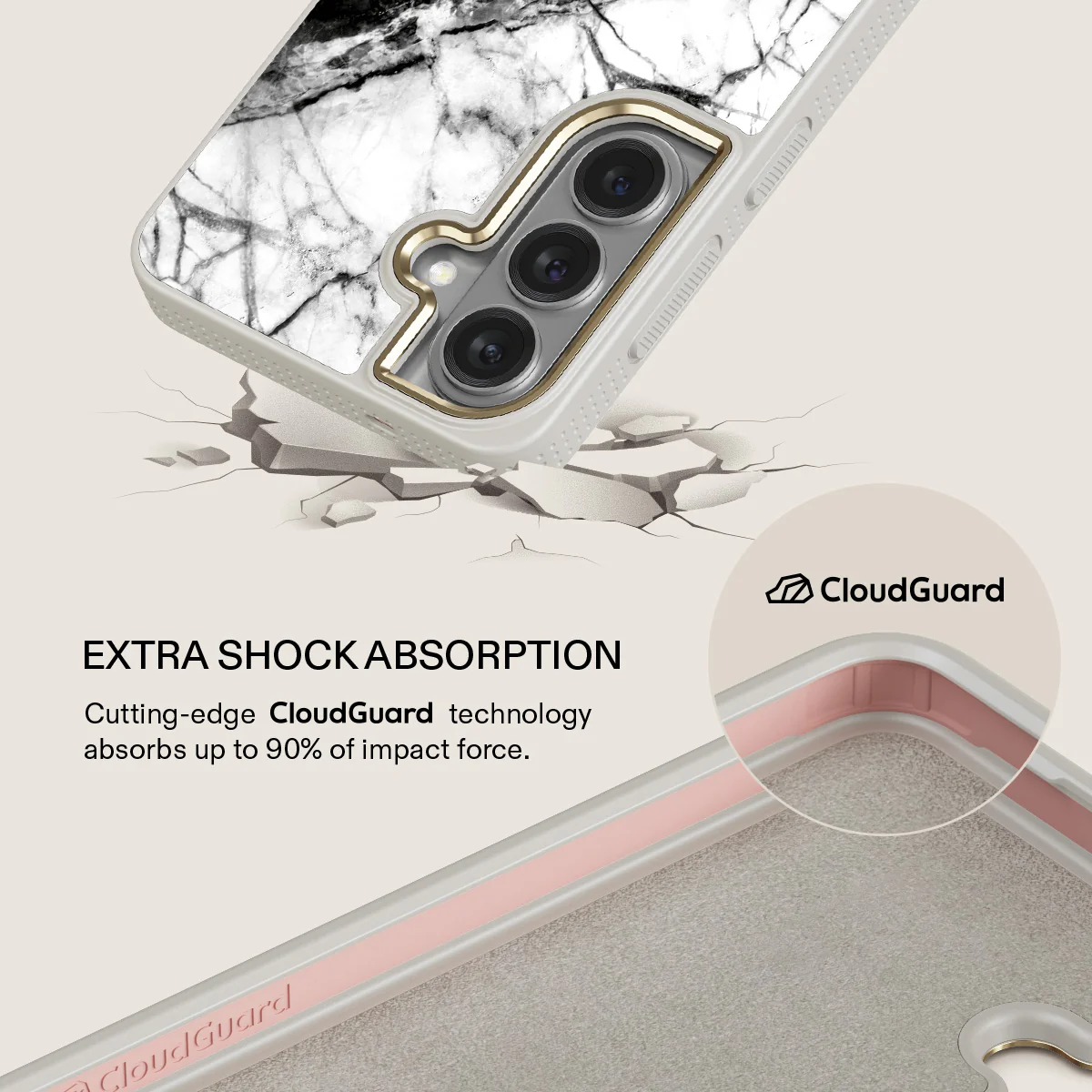 Fatal Contradiction - Black & White Marble Samsung Galaxy S26 Plus Case - Image 28