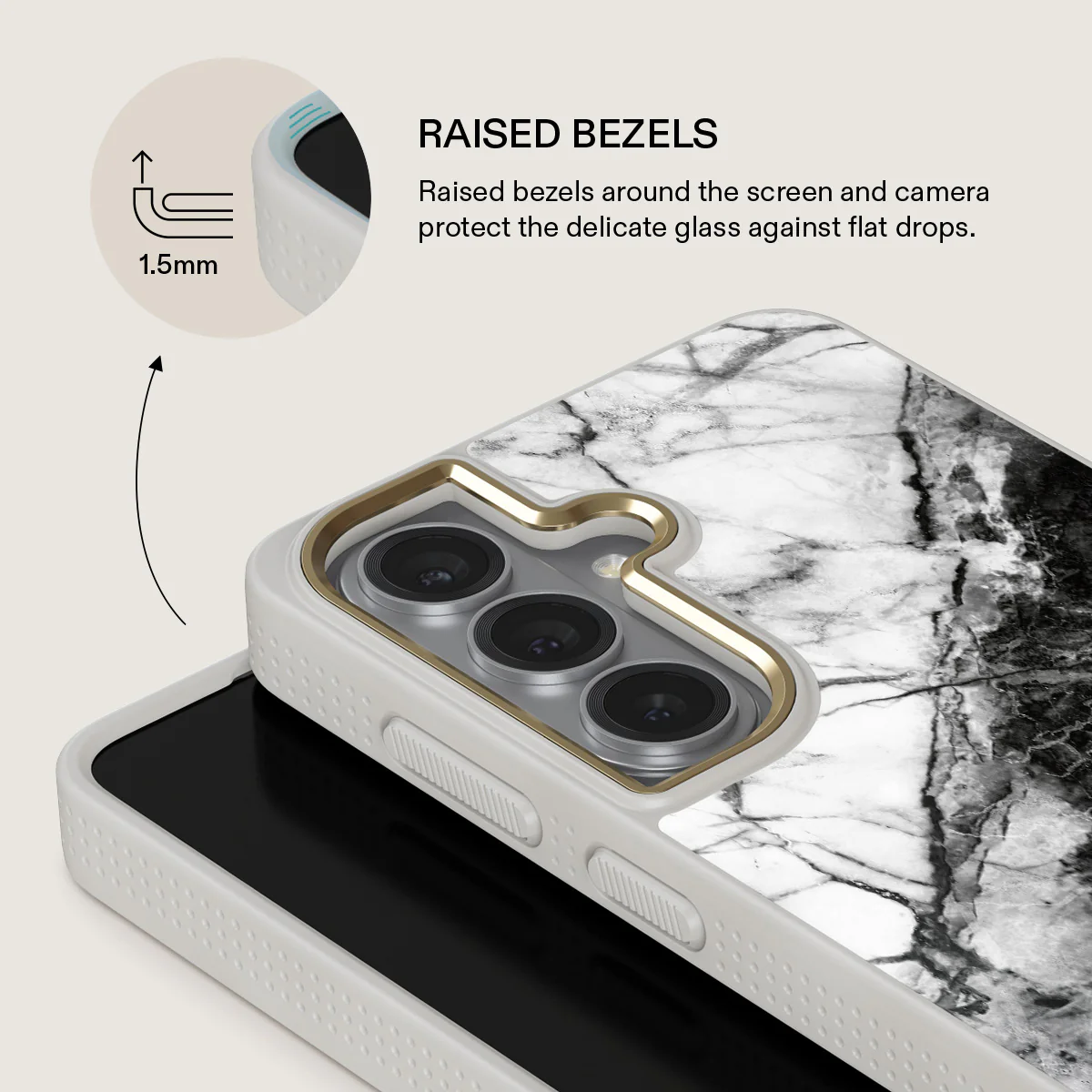 Fatal Contradiction - Black & White Marble Samsung Galaxy S26 Plus Case - Image 29