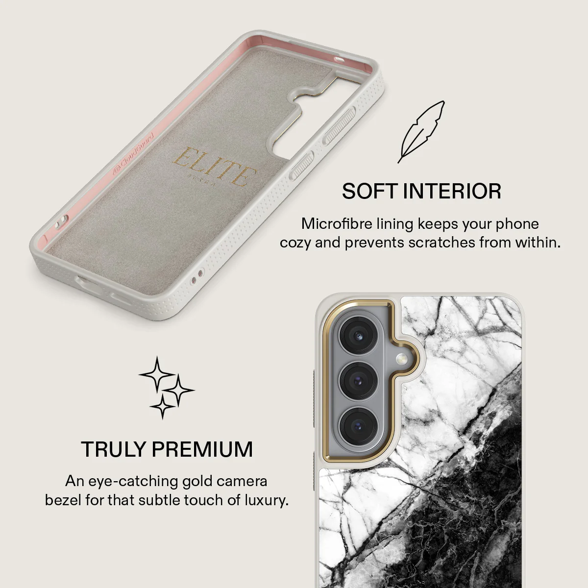 Fatal Contradiction - Black & White Marble Samsung Galaxy S26 Plus Case - Image 31