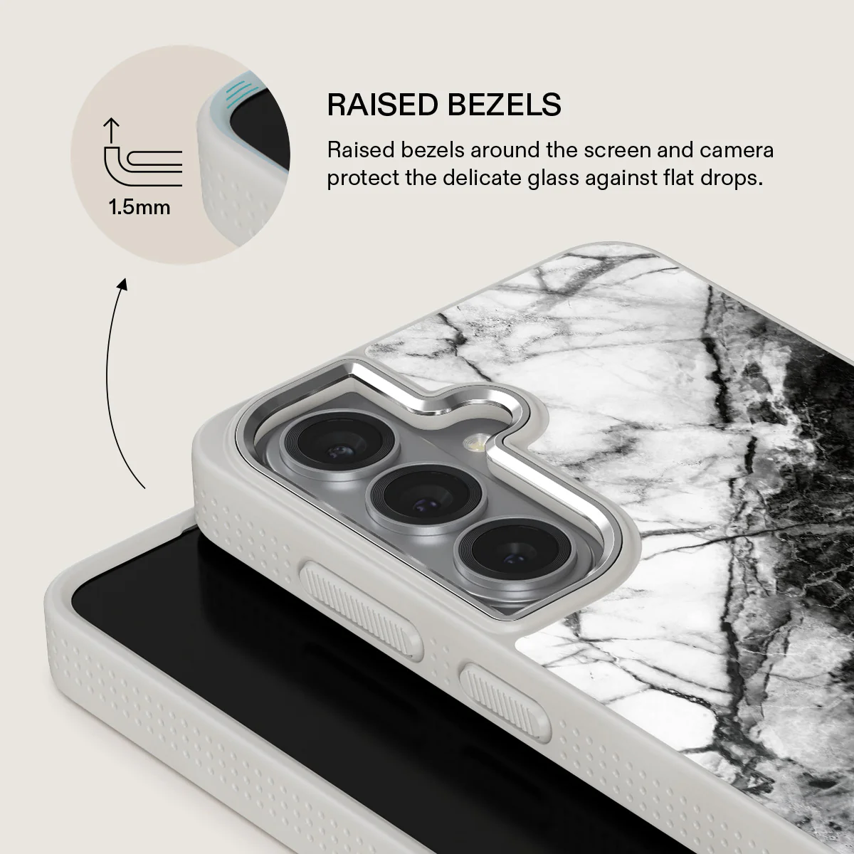 Fatal Contradiction - Black & White Marble Samsung Galaxy S26 Plus Case - Image 36