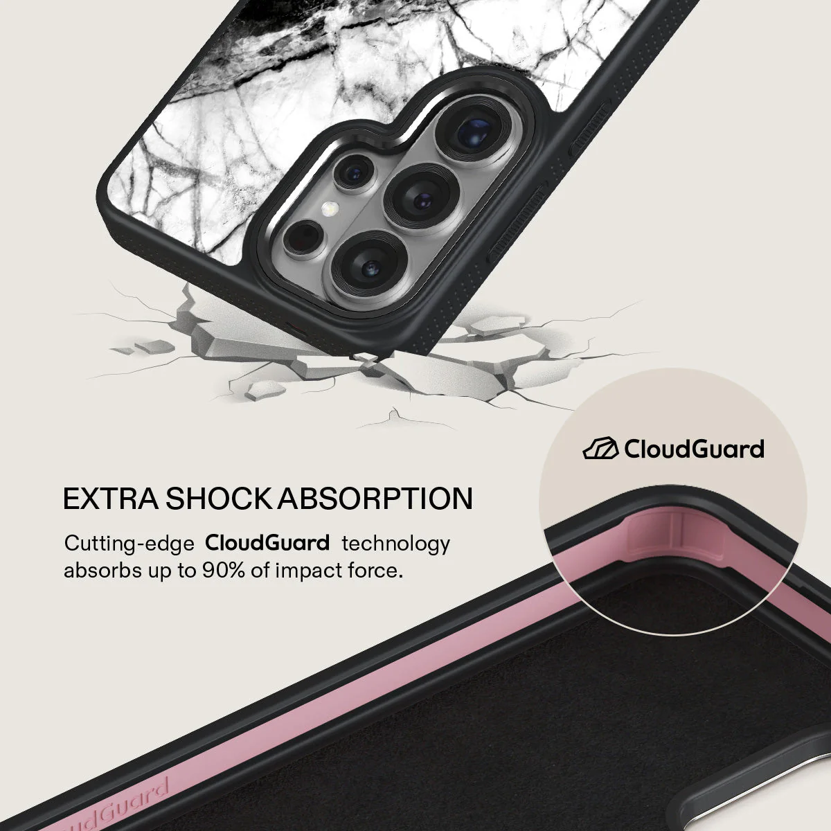 Fatal Contradiction - Black & White Marble Samsung Galaxy S26 Ultra Case - Image 14