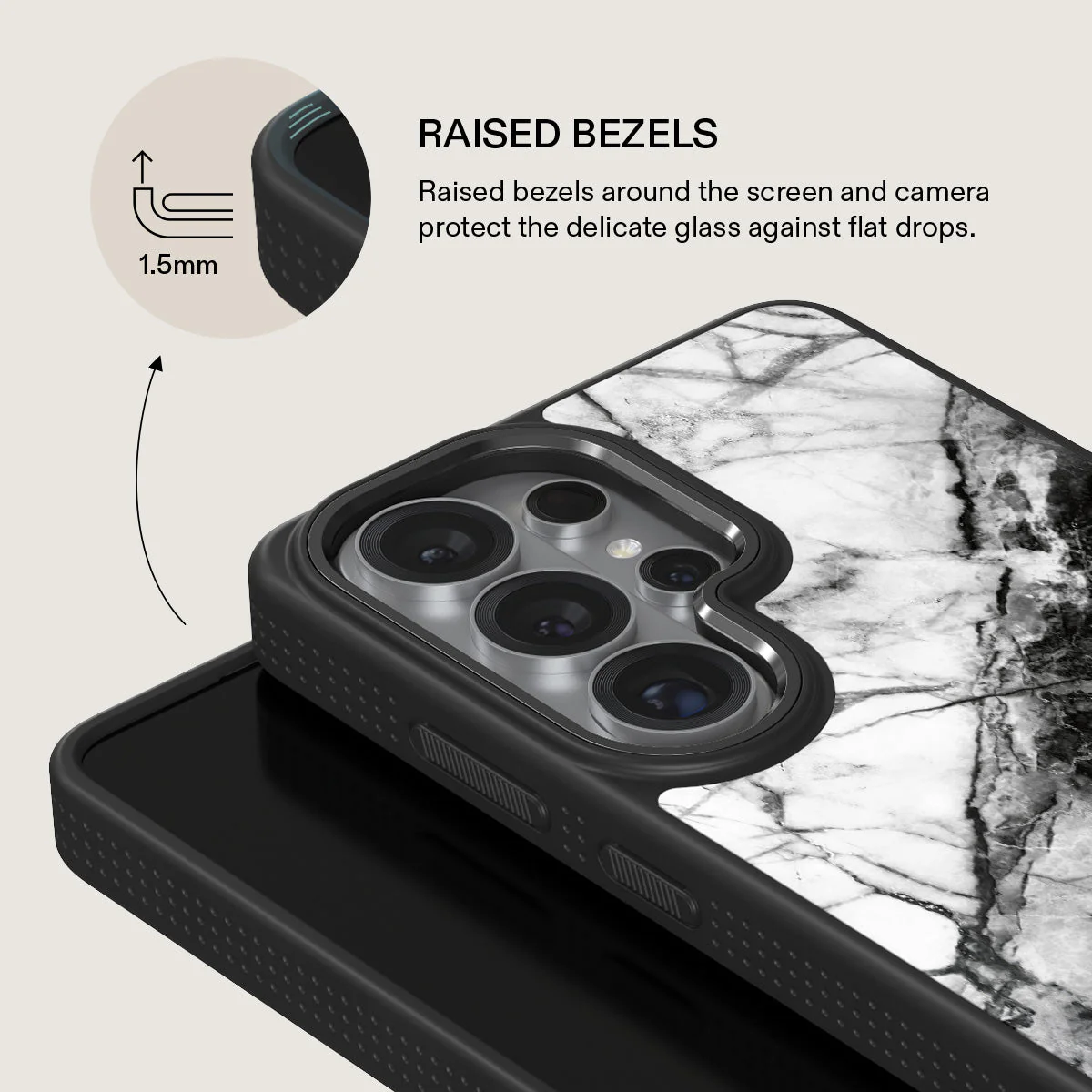 Fatal Contradiction - Black & White Marble Samsung Galaxy S26 Ultra Case - Image 15