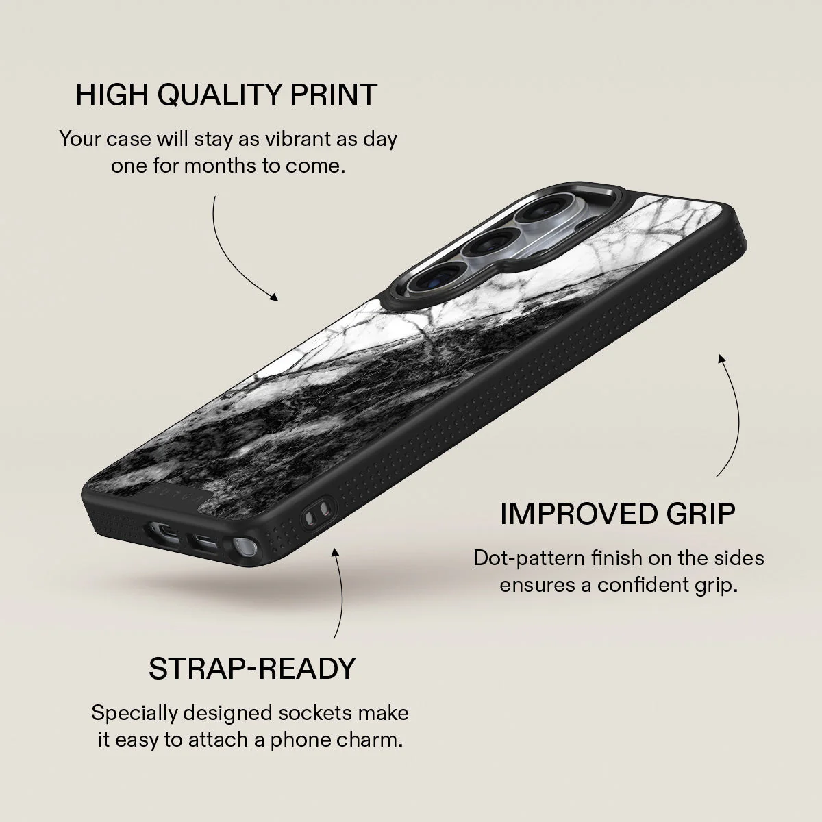 Fatal Contradiction - Black & White Marble Samsung Galaxy S26 Ultra Case - Image 16