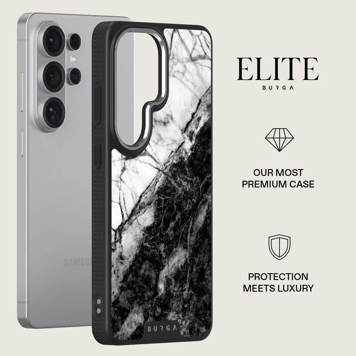 Fatal Contradiction - Black & White Marble Samsung Galaxy S26 Ultra Case - Image 20