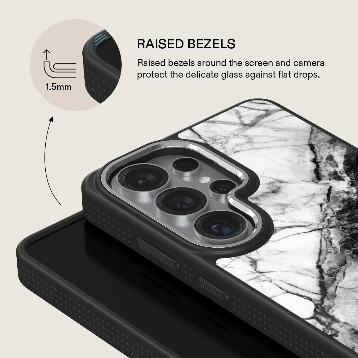 Fatal Contradiction - Black & White Marble Samsung Galaxy S26 Ultra Case - Image 22