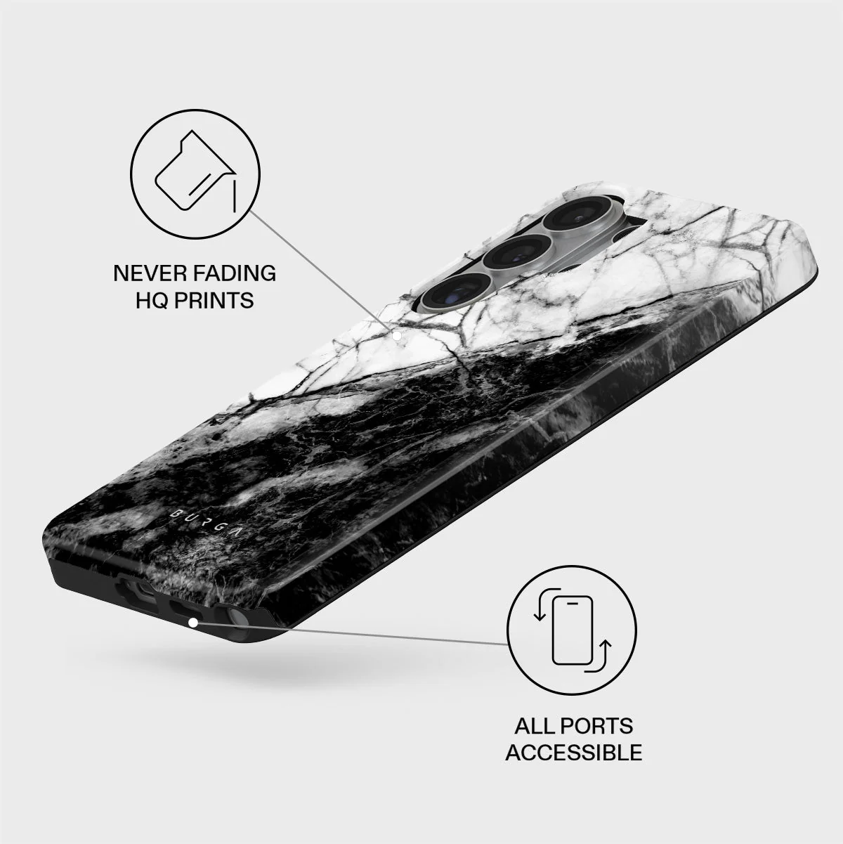 Fatal Contradiction - Black & White Marble Samsung Galaxy S26 Ultra Case - Image 3
