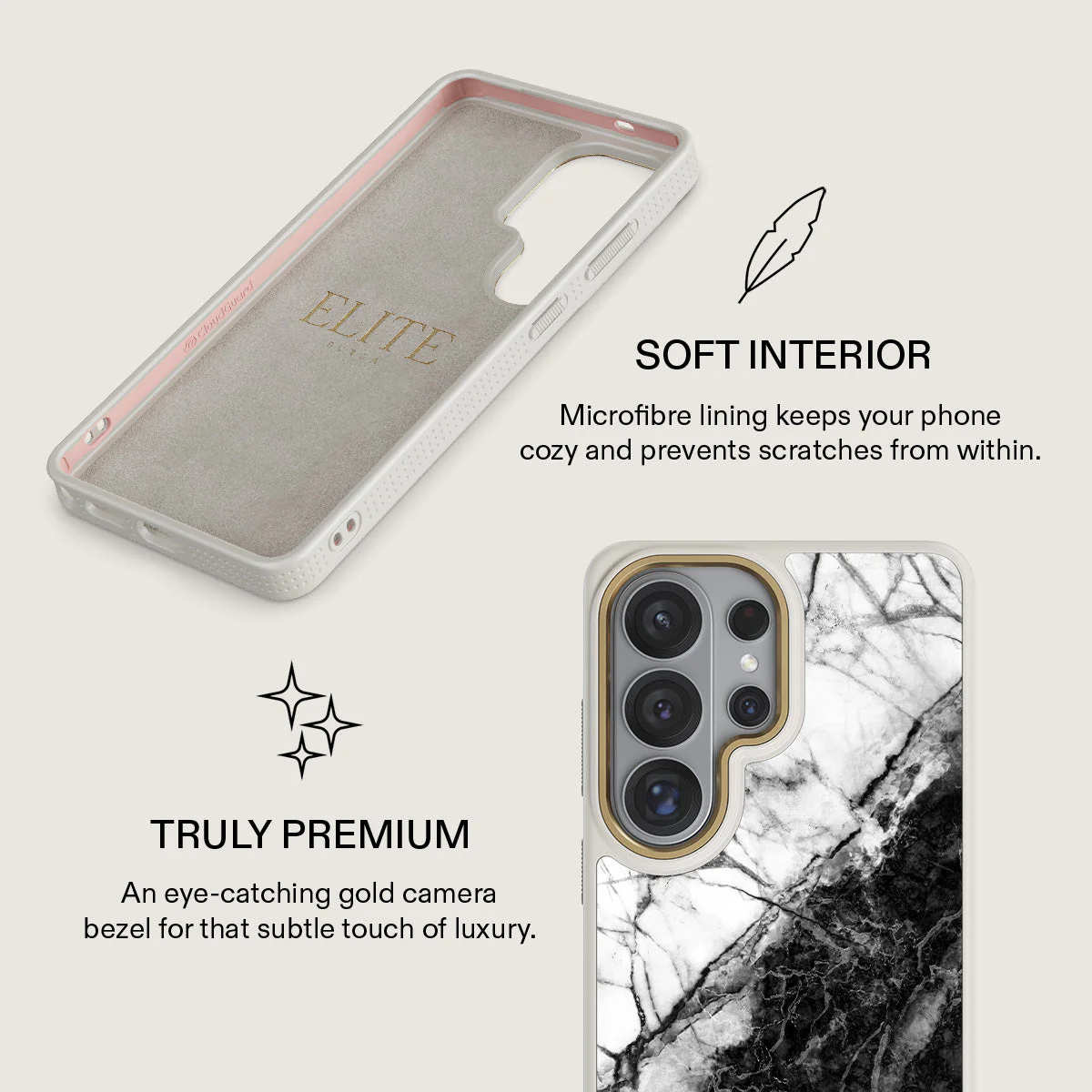 Fatal Contradiction - Black & White Marble Samsung Galaxy S26 Ultra Case - Image 31