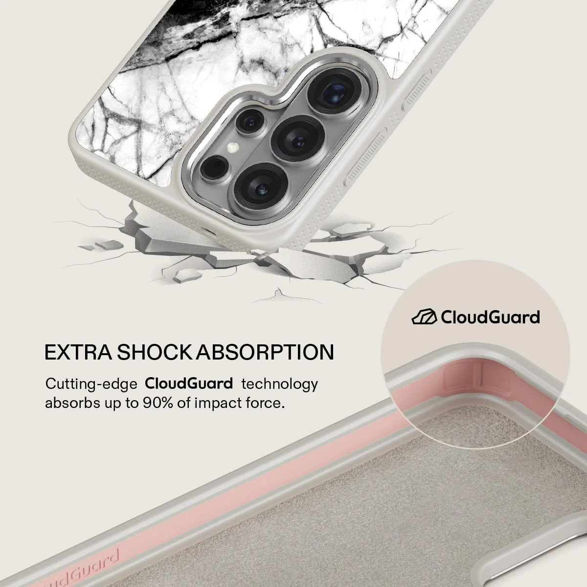 Fatal Contradiction - Black & White Marble Samsung Galaxy S26 Ultra Case - Image 35