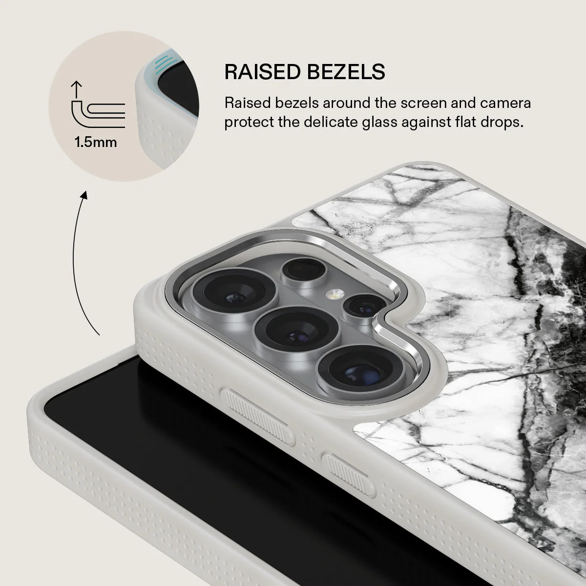 Fatal Contradiction - Black & White Marble Samsung Galaxy S26 Ultra Case - Image 36