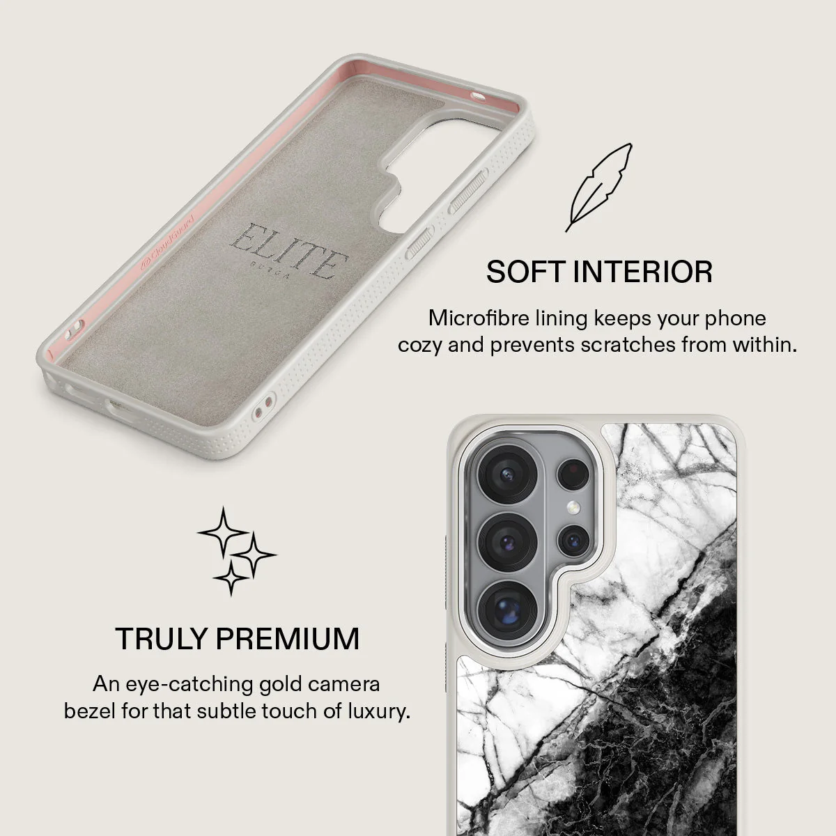 Fatal Contradiction - Black & White Marble Samsung Galaxy S26 Ultra Case - Image 38