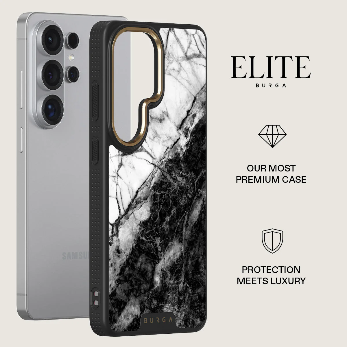 Fatal Contradiction - Black & White Marble Samsung Galaxy S26 Ultra Case - Image 6