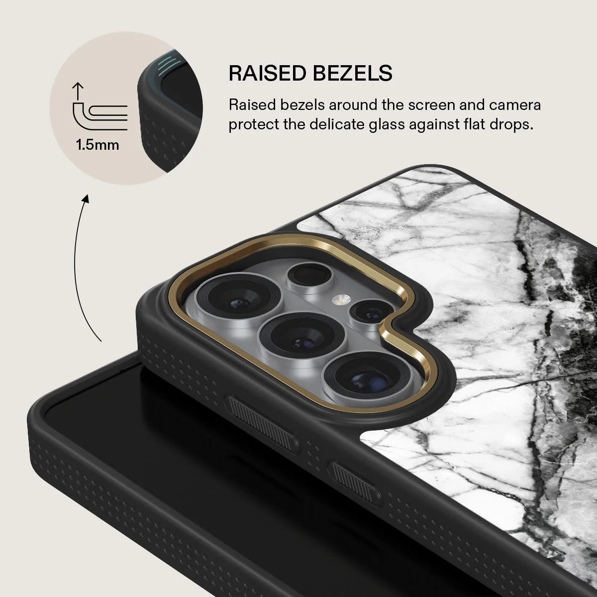 Fatal Contradiction - Black & White Marble Samsung Galaxy S26 Ultra Case - Image 8