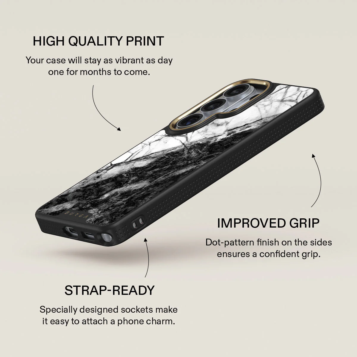 Fatal Contradiction - Black & White Marble Samsung Galaxy S26 Ultra Case - Image 9