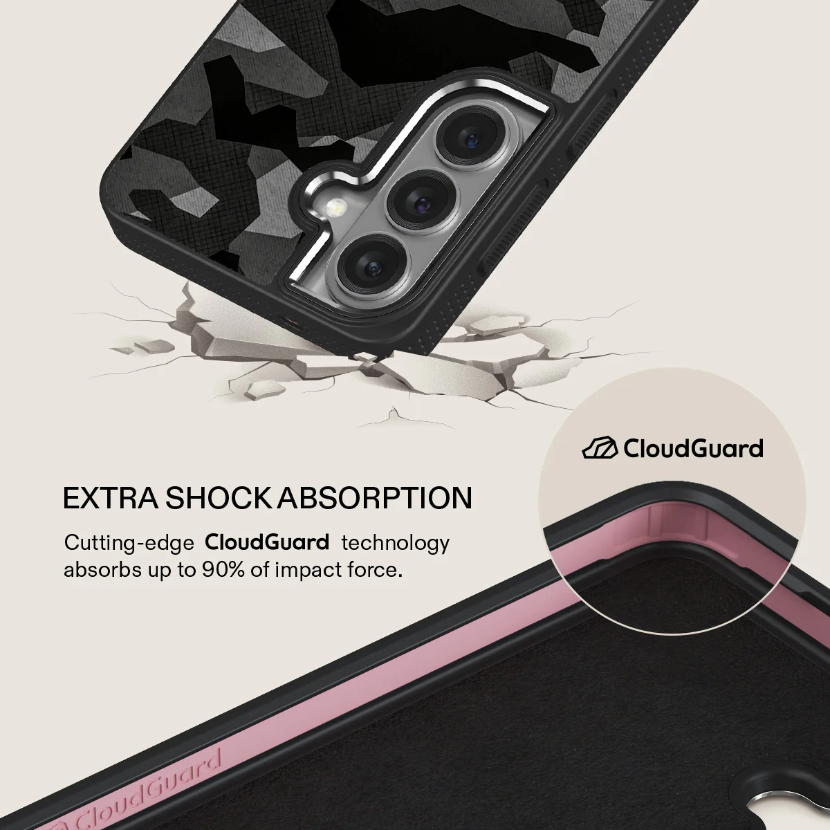 Night Black Camouflage - Samsung Galaxy S26 Plus Case - Image 14