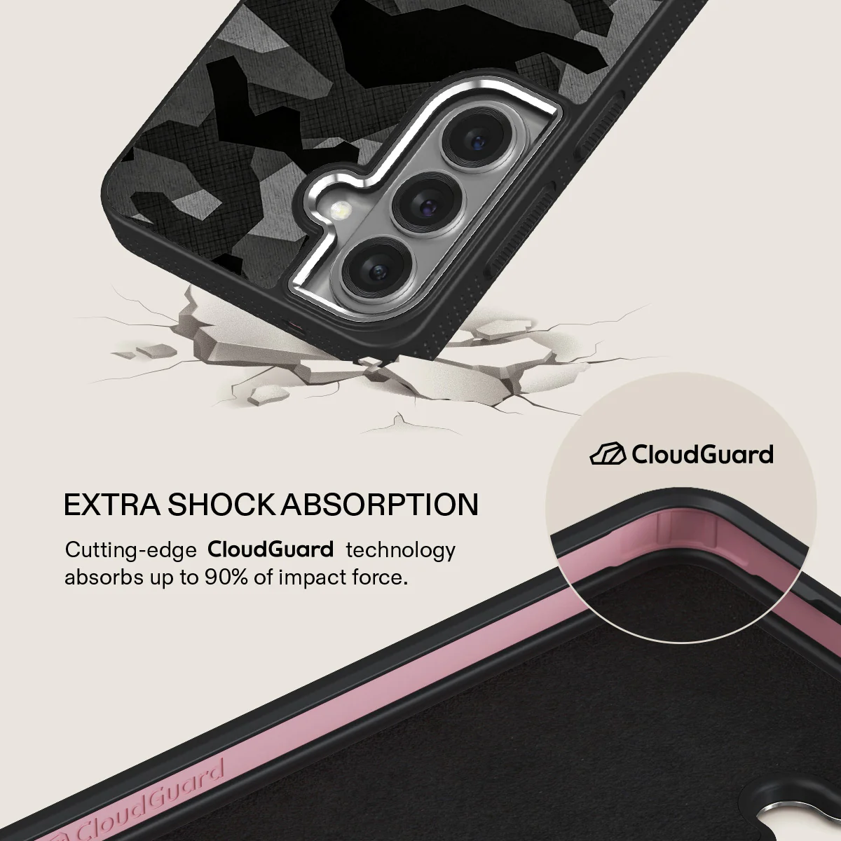 Night Black Camouflage - Samsung Galaxy S26 Plus Case - Image 21