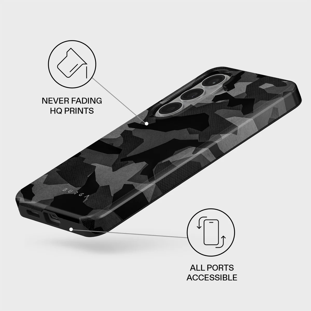 Night Black Camouflage - Samsung Galaxy S26 Plus Case - Image 3