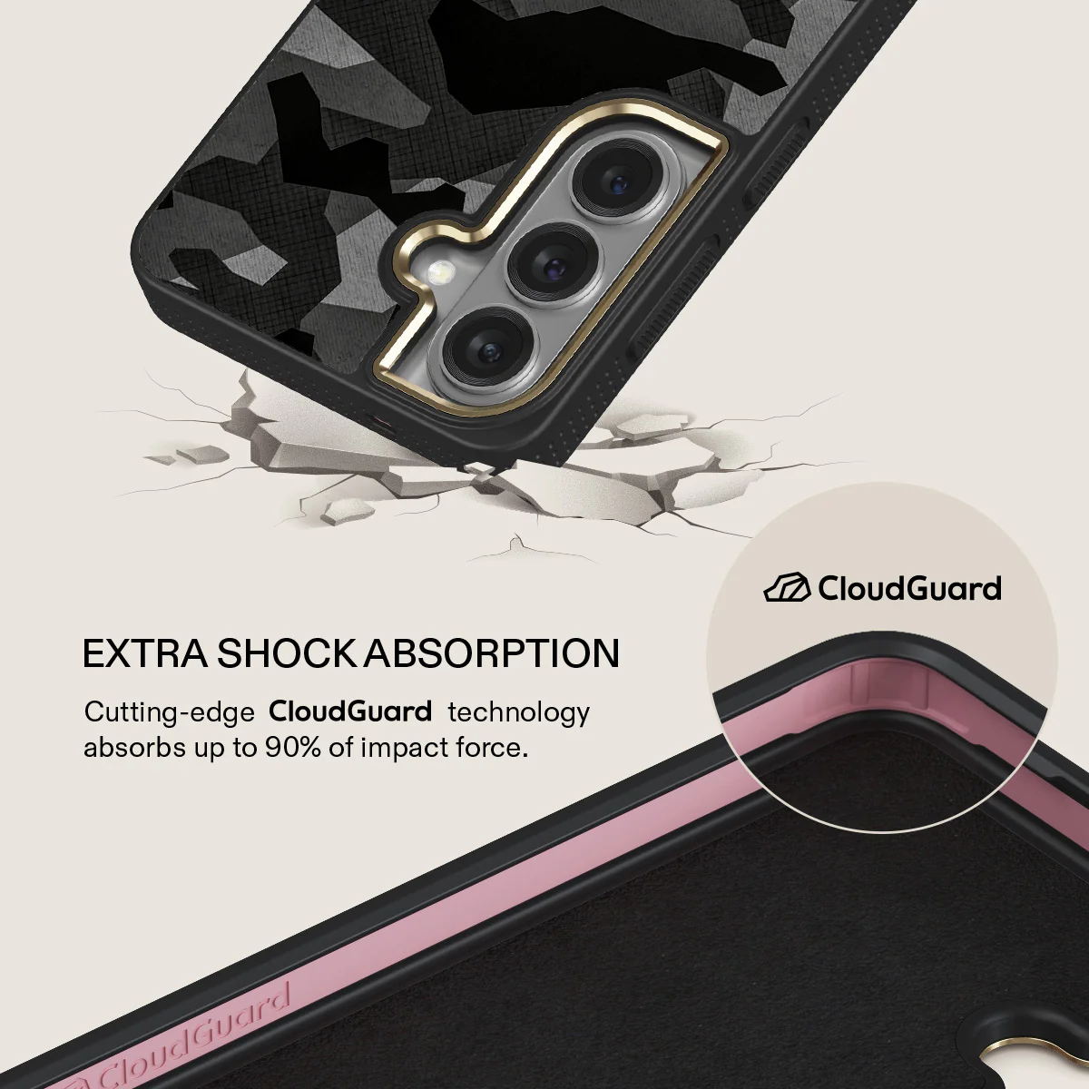 Night Black Camouflage - Samsung Galaxy S26 Plus Case - Image 7