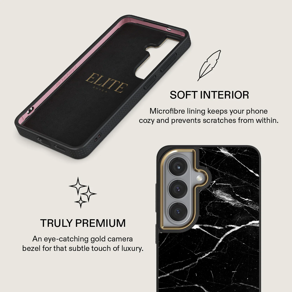 Noir Origin - Black Marble Samsung Galaxy S26 Case - Image 10