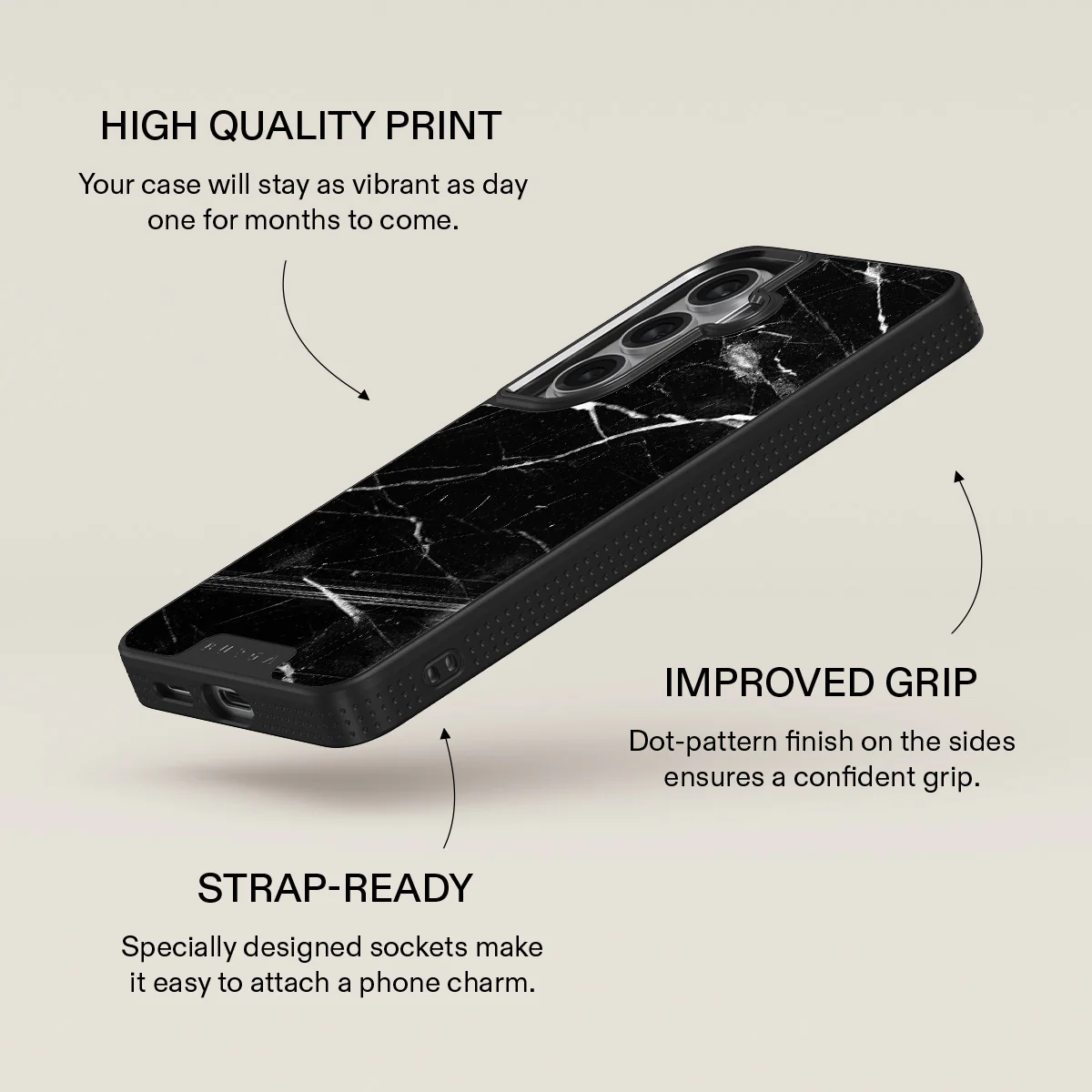Noir Origin - Black Marble Samsung Galaxy S26 Case - Image 16