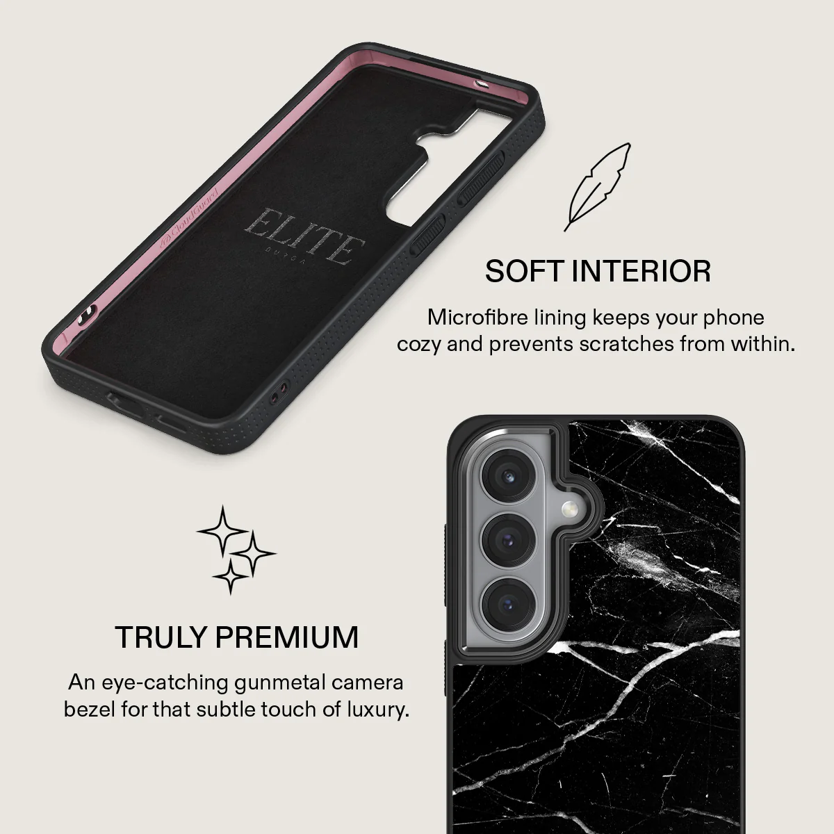 Noir Origin - Black Marble Samsung Galaxy S26 Case - Image 17