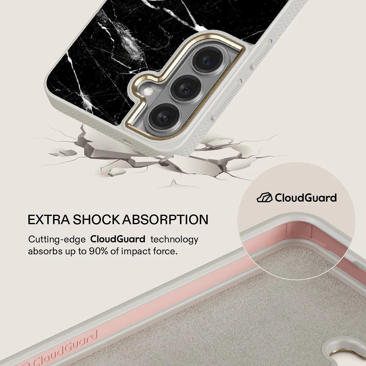 Noir Origin - Black Marble Samsung Galaxy S26 Case - Image 28