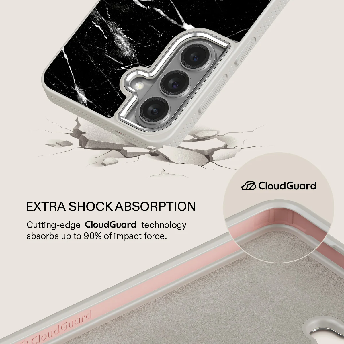 Noir Origin - Black Marble Samsung Galaxy S26 Case - Image 35