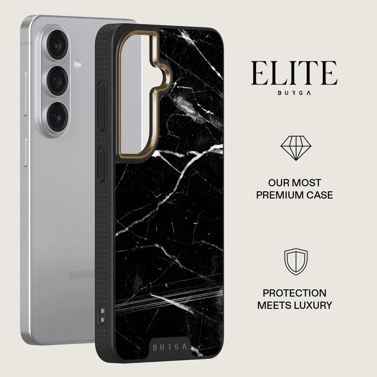 Noir Origin - Black Marble Samsung Galaxy S26 Case - Image 6