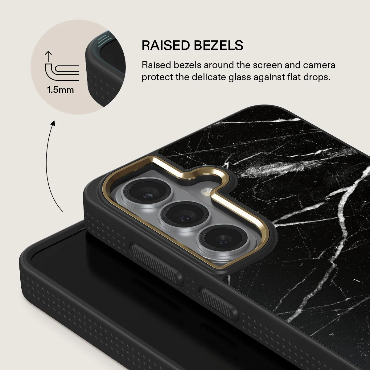 Noir Origin - Black Marble Samsung Galaxy S26 Case - Image 8