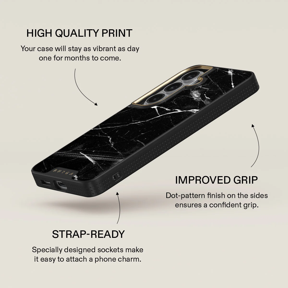Noir Origin - Black Marble Samsung Galaxy S26 Case - Image 9