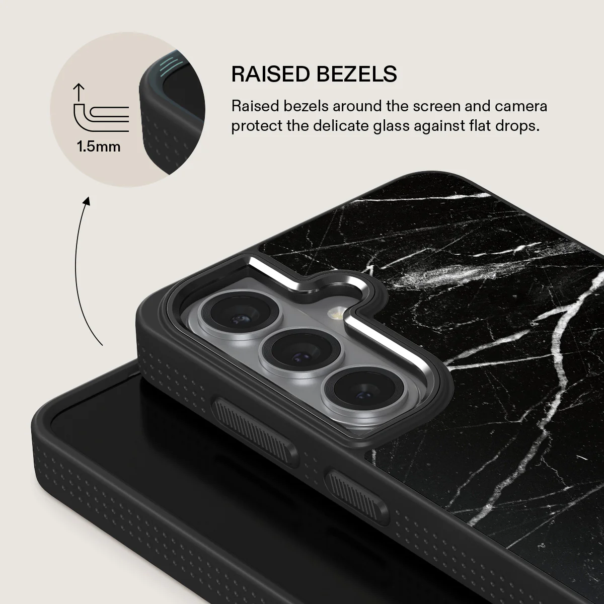 Noir Origin - Black Marble Samsung Galaxy S26 Plus Case - Image 15