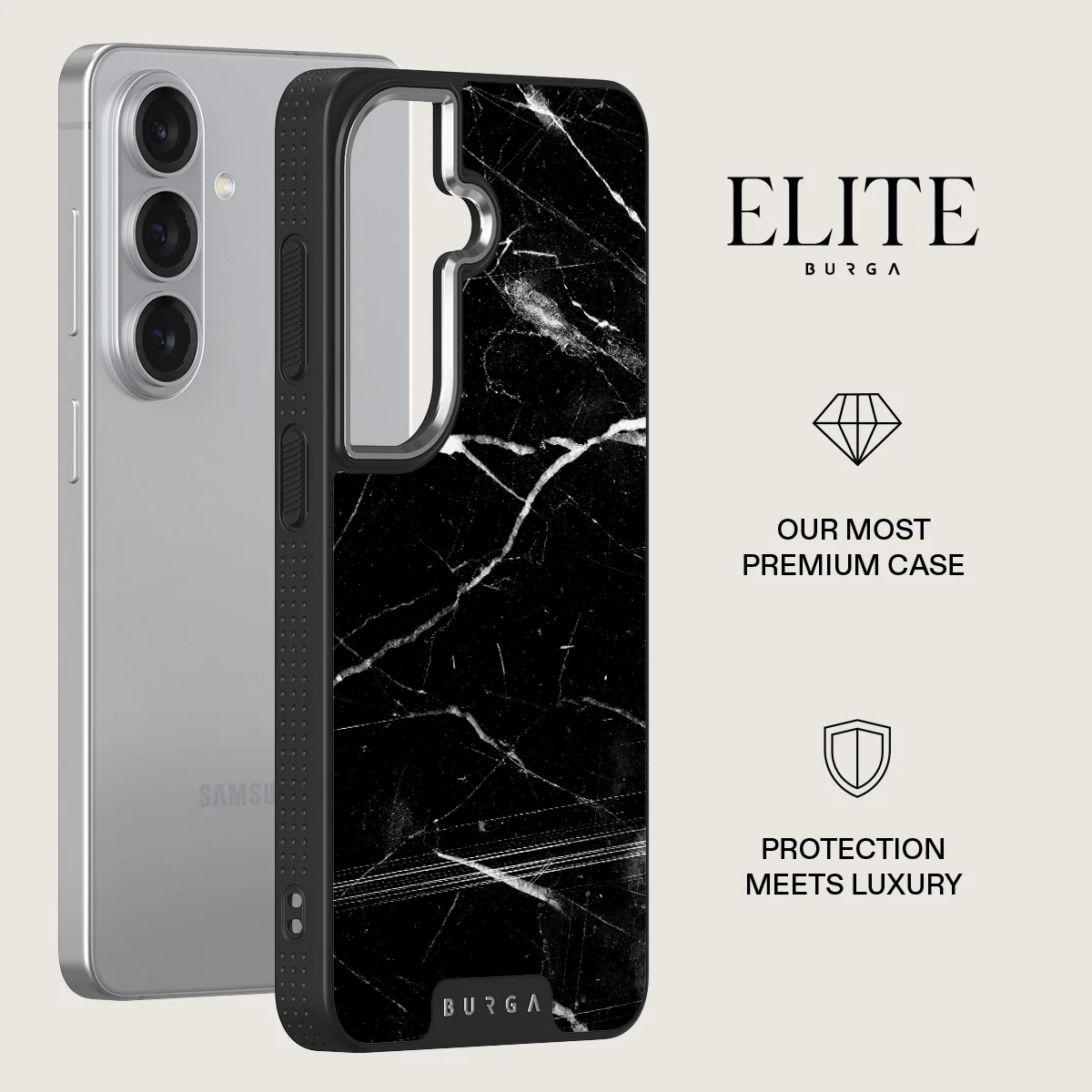 Noir Origin - Black Marble Samsung Galaxy S26 Plus Case - Image 20