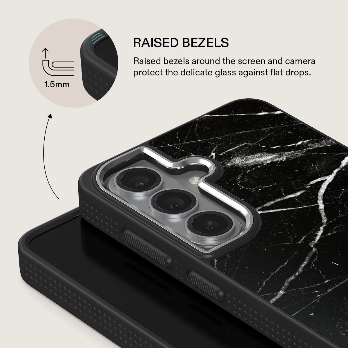 Noir Origin - Black Marble Samsung Galaxy S26 Plus Case - Image 22