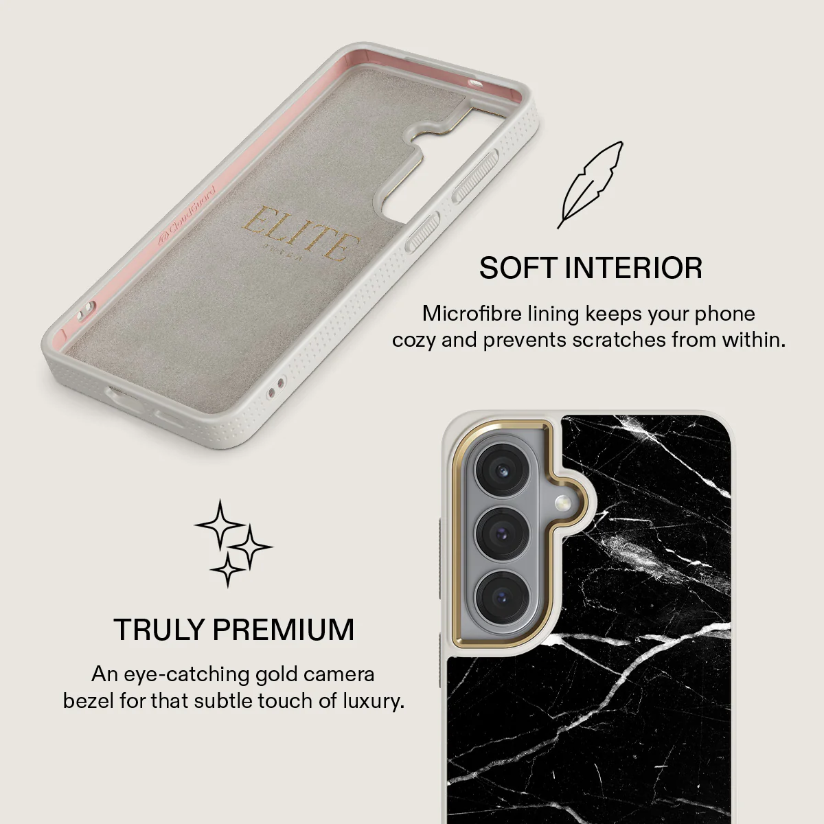 Noir Origin - Black Marble Samsung Galaxy S26 Plus Case - Image 31