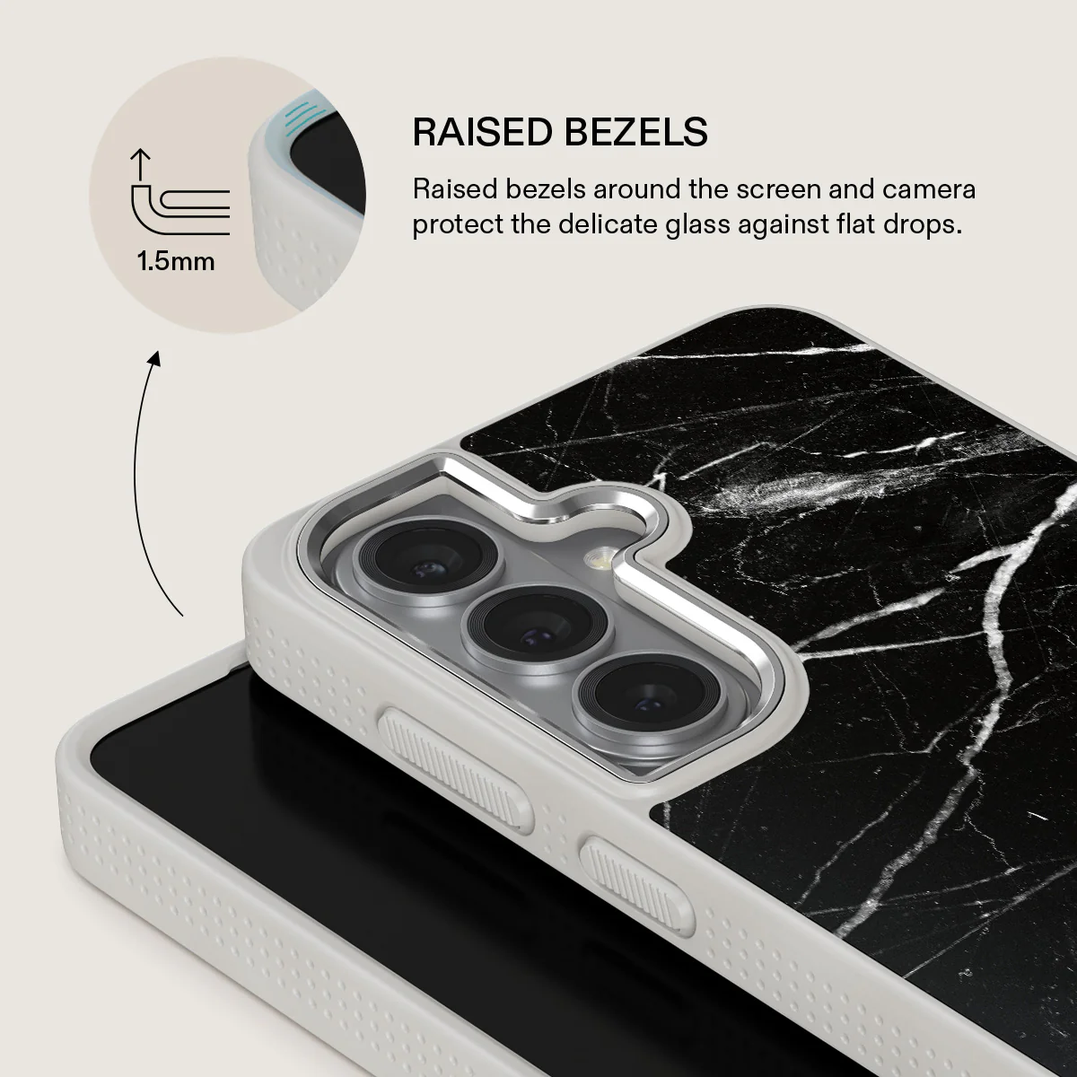 Noir Origin - Black Marble Samsung Galaxy S26 Plus Case - Image 36