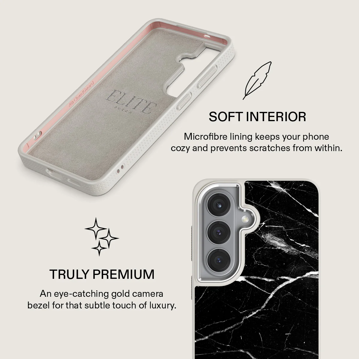 Noir Origin - Black Marble Samsung Galaxy S26 Plus Case - Image 38