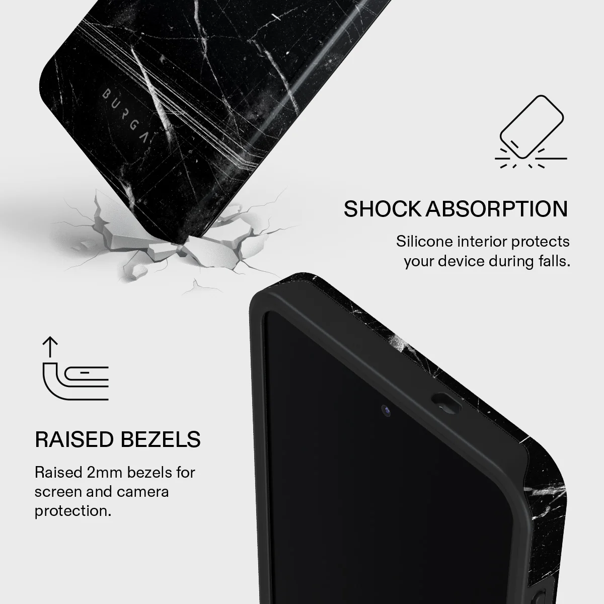 Noir Origin - Black Marble Samsung Galaxy S26 Plus Case - Image 4