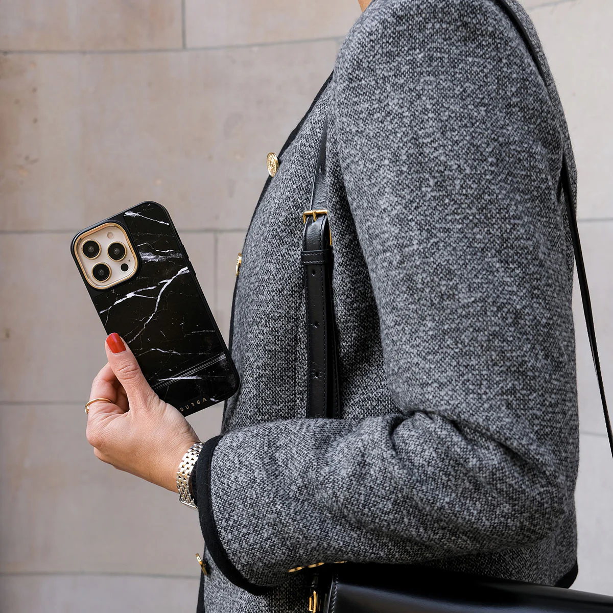 Noir Origin - Black Marble Samsung Galaxy S26 Plus Case - Image 43