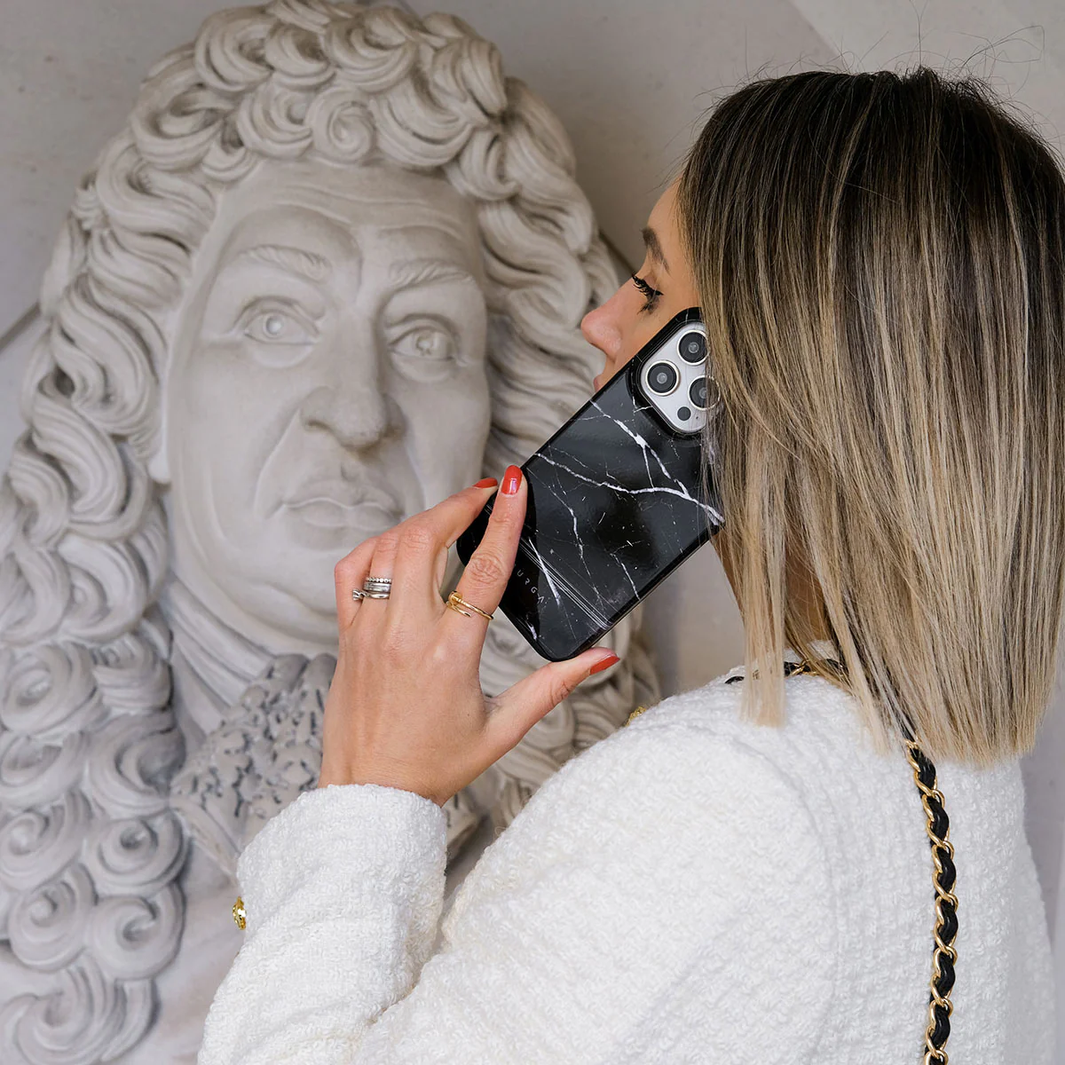 Noir Origin - Black Marble Samsung Galaxy S26 Plus Case - Image 44