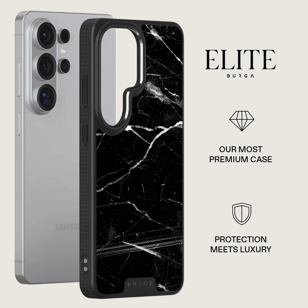 Noir Origin - Black Marble Samsung Galaxy S26 Ultra Case - Image 13