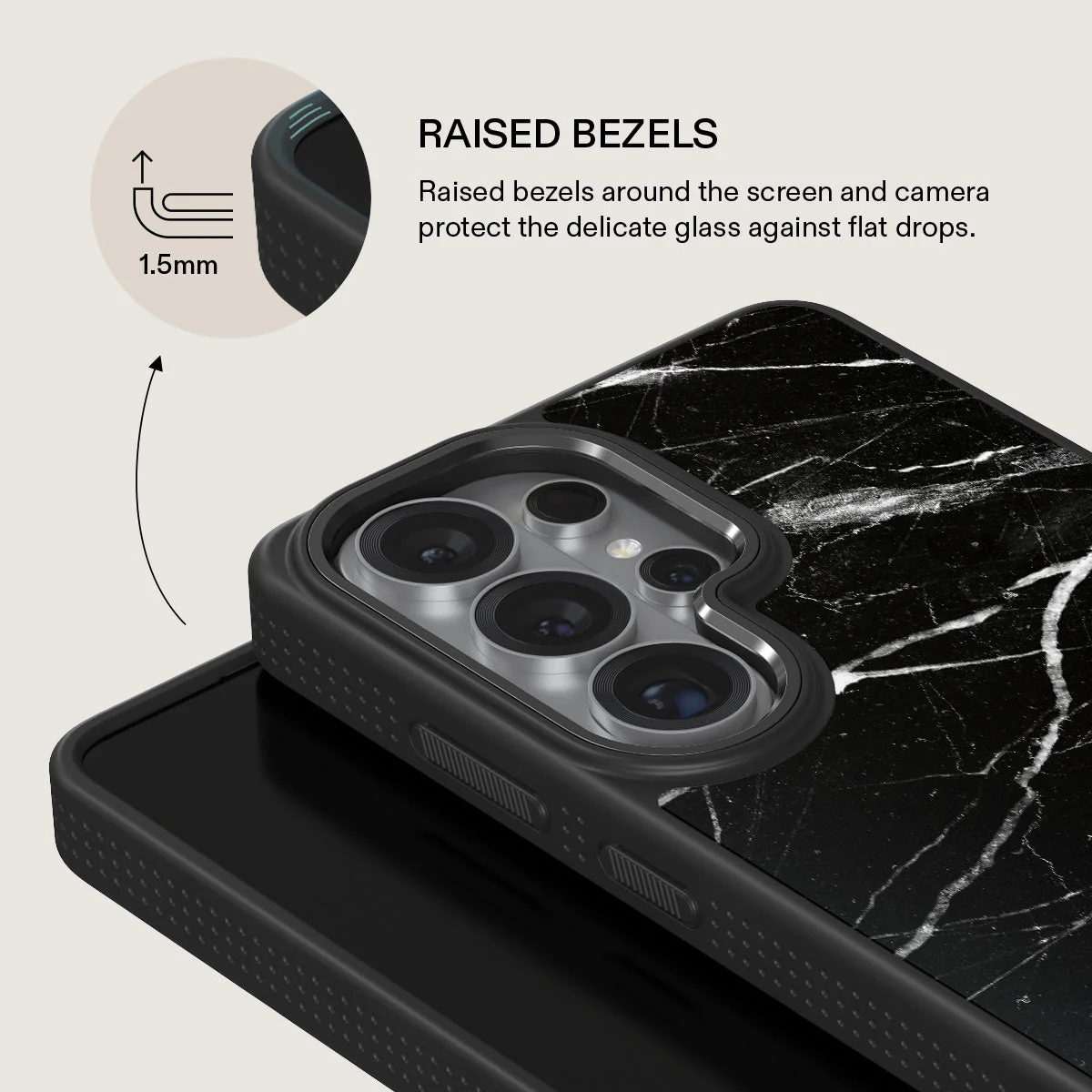 Noir Origin - Black Marble Samsung Galaxy S26 Ultra Case - Image 15