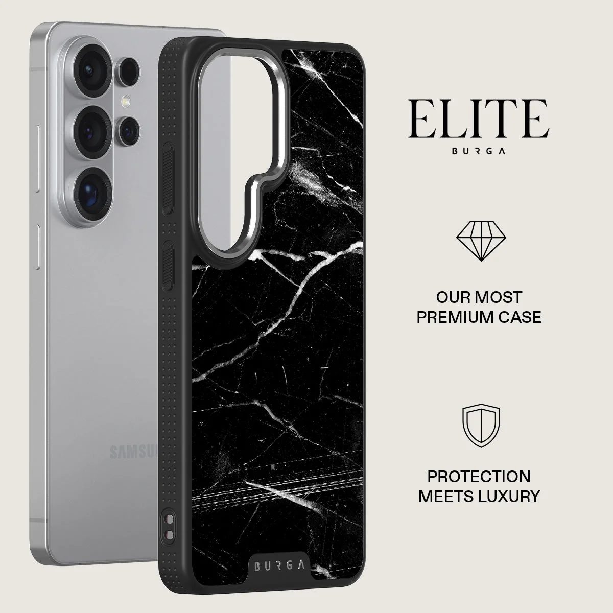 Noir Origin - Black Marble Samsung Galaxy S26 Ultra Case - Image 20