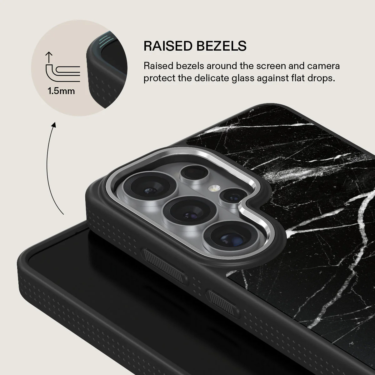 Noir Origin - Black Marble Samsung Galaxy S26 Ultra Case - Image 22