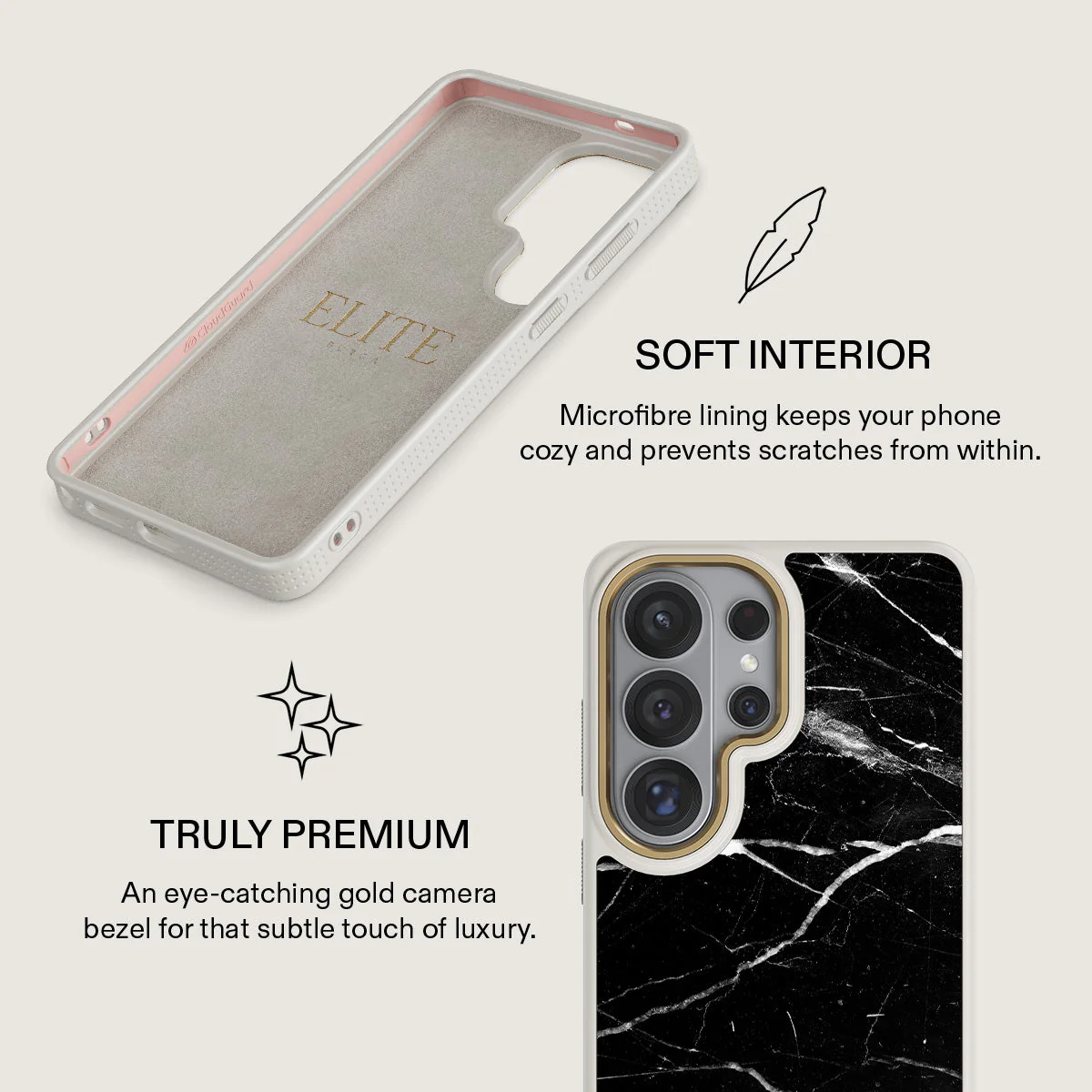 Noir Origin - Black Marble Samsung Galaxy S26 Ultra Case - Image 31