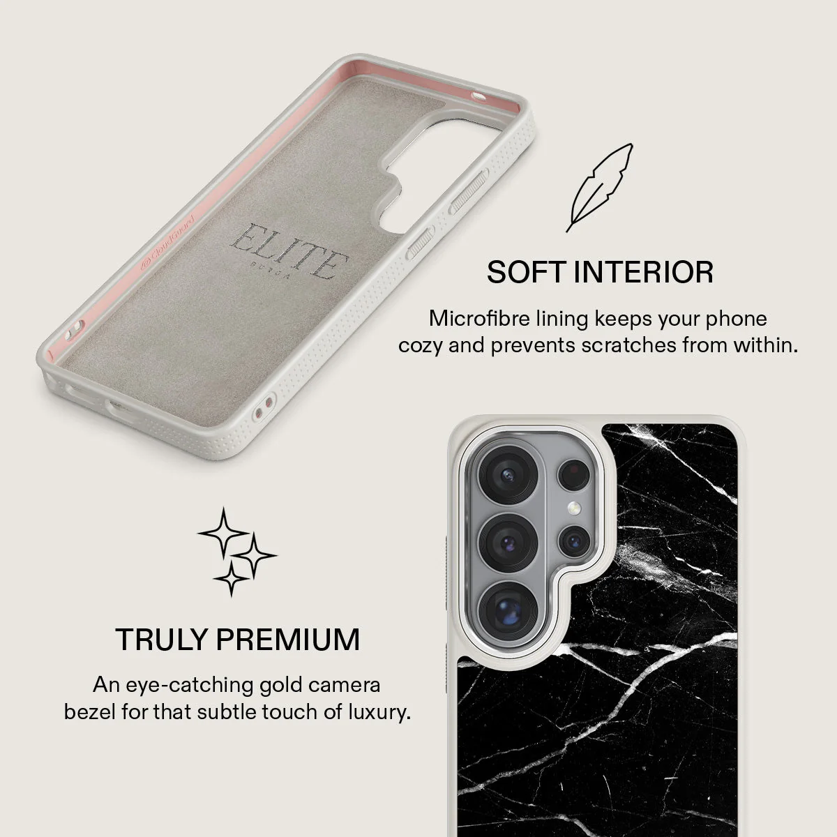 Noir Origin - Black Marble Samsung Galaxy S26 Ultra Case - Image 38