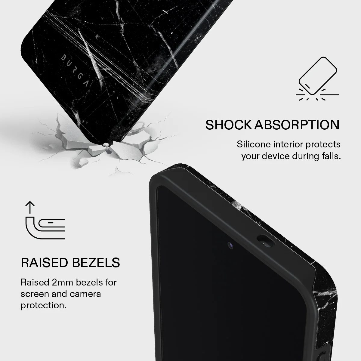 Noir Origin - Black Marble Samsung Galaxy S26 Ultra Case - Image 4