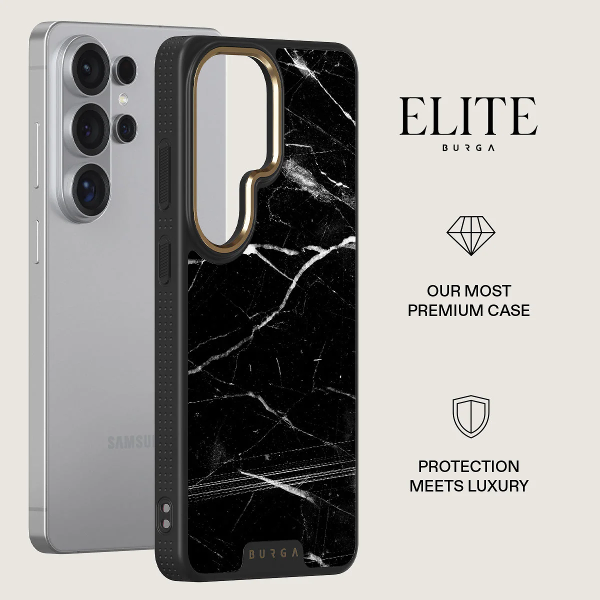 Noir Origin - Black Marble Samsung Galaxy S26 Ultra Case - Image 6