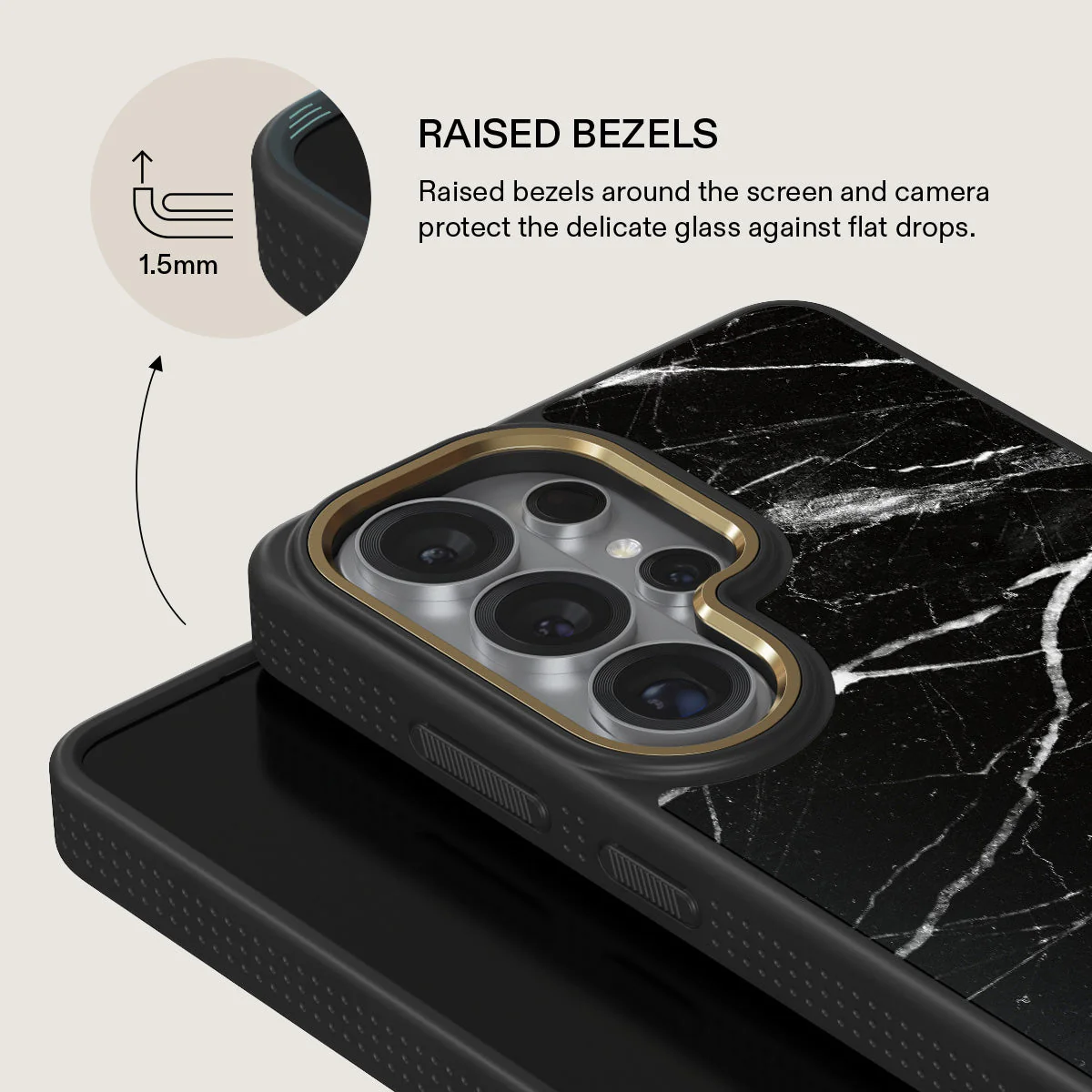 Noir Origin - Black Marble Samsung Galaxy S26 Ultra Case - Image 8